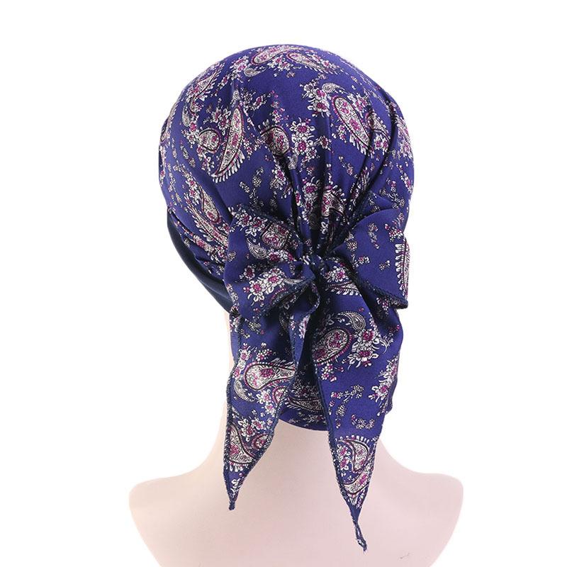Women Cancer Head Scarf Chemo Hair Loss Hat Turban Pre-Tied Headwear Bandana