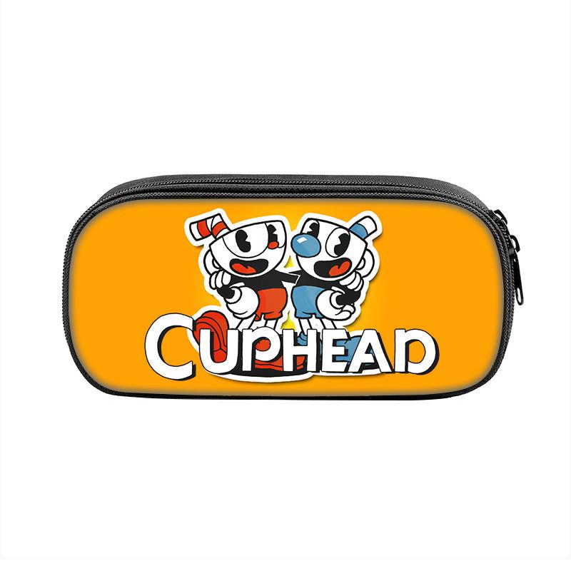 Пенал-сумка из нейлона с персонажами Cuphead для студентов и детей