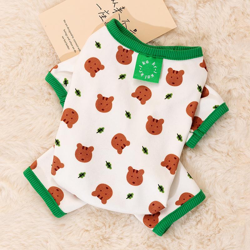 Winter Warm Cat Clothes German Velvet Pet Four-legged Clothes Cute Full Print Loungewear Puppy Dog Thin Velvet Pet Clothing
