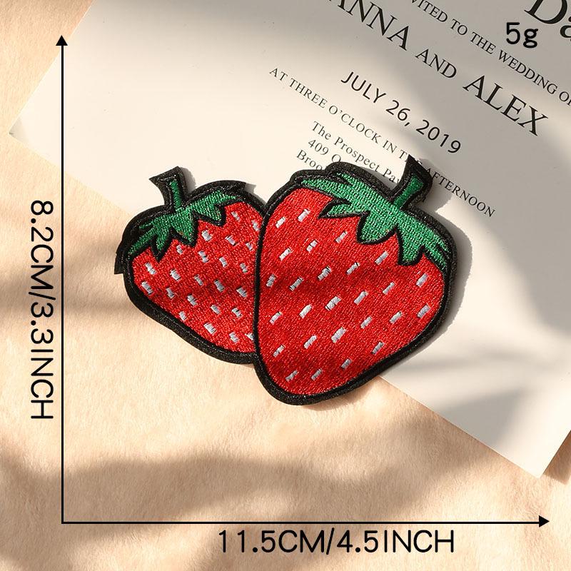 Вышитая нашивка Duoku Strawberry - значок аксессуаров для одежды