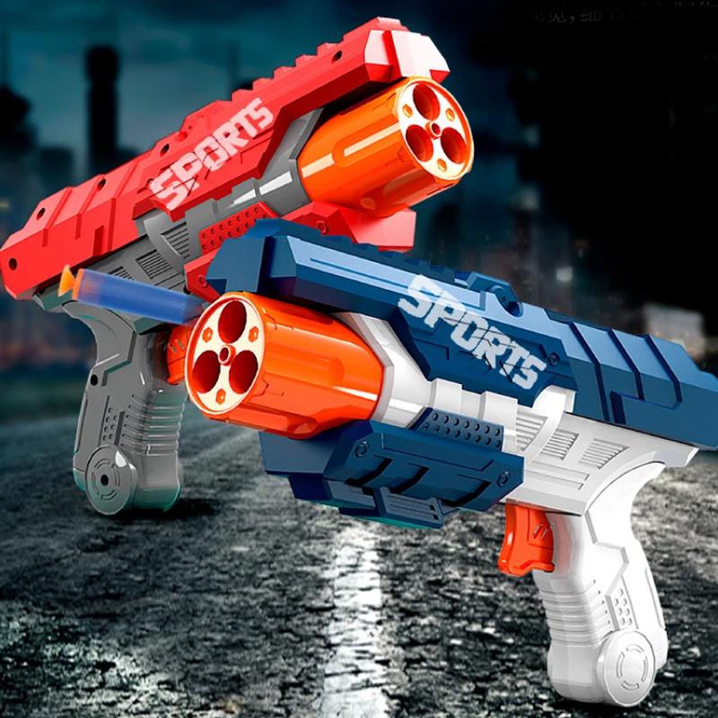 Дети Eva мягкие пули игрушечные пневматические безопасные мягкие пулевые пистолеты дротики страйкбол полые дырки головка пенопластовый дротик игра для стрельбы в помещении