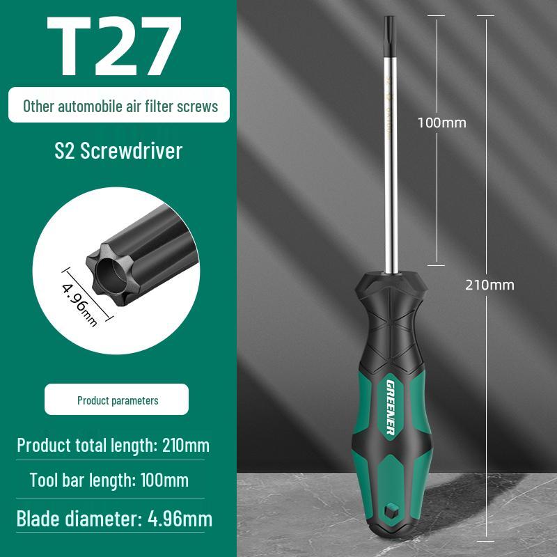 Green Forest Magnetic Hex & Mi Word Screwdriver Set: T8, T15, T20, T25, T30