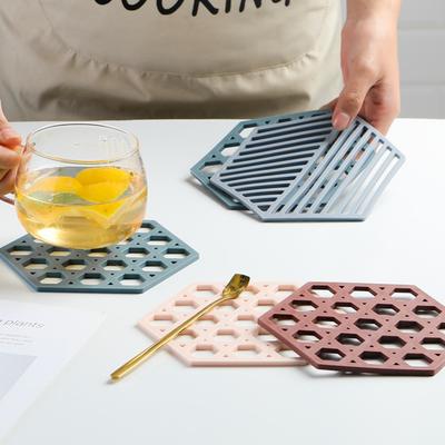 Подставка под приборы из силикона, устойчивая к ожогам, для кухни, простая, утолщенная, устойчивая к высоким температурам, подставка под горячее чашку для супа и горячего чая