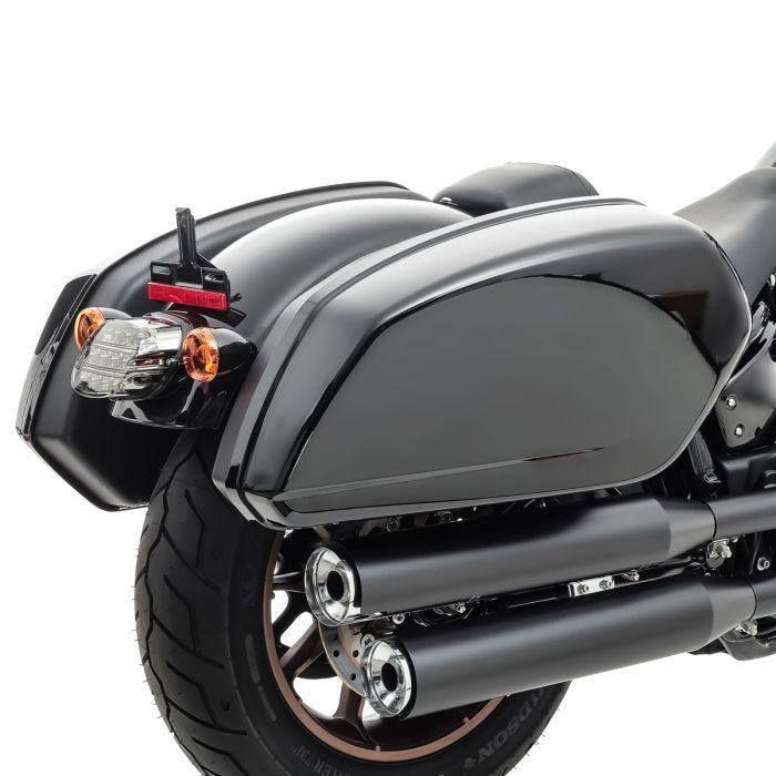 Жесткие кофры - Craftride HB14 - Совместимы с Harley Davidson Low Rider 2018-2025 - 25 л - Черный глянцевый