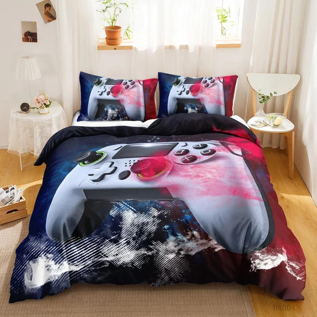 2025 Luxury New 3D Print Teens Video Games Duvet Cover King Gamepad Controller Bedding Set Youth Game Bedding Set Quilt Cover