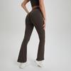 Спортивные штаны Lycra с высокой талией, плиссированные бедра, защита от скручивания, штаны для йоги, беговые, дышащие, фитнес, расклешенные штаны