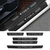 Car Trunk Bumper Sticker Door Sill Threshold Protector Pad For Tesla Model 3 S X Y Carbon Fiber Door Pedal Anti-Scratch Cover