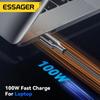 Кабель Essager Type C to Type C, 100 Вт PD, быстрая зарядка, зарядное устройство USB C — USB C, провод от C до C для MacBook iPad, Xiaomi Realme POCO