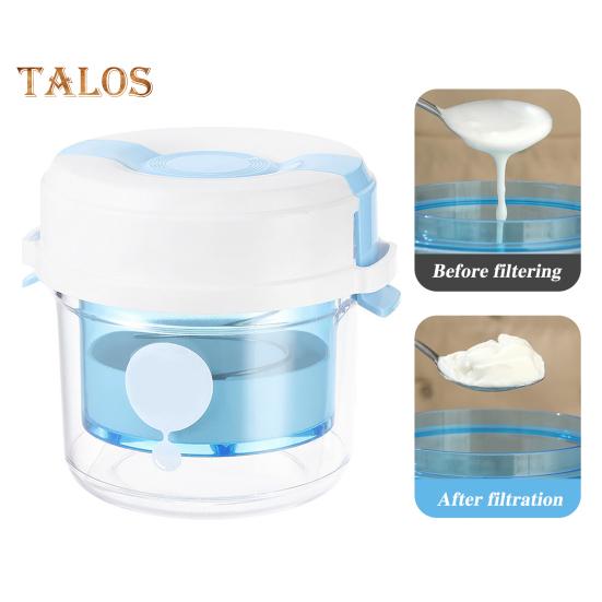 Фильтр для йогурта с прозрачным контейнером, ультратонкий фильтр, не содержащий бисфенол А, домашнее сито для сыра, для домашних соусов из греческого йогурта