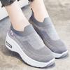 Fashion Sneakers for Women 2024 New Spring Mesh Breathable Sport Shoes Fashion Wedge Platform Casual Slip On Ladies Vulcanized Shoes
