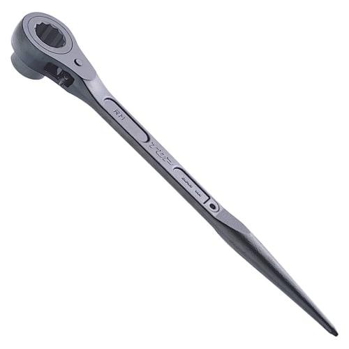 TOP Industrial (TOP) Single-Ended Ratchet Wrench with Shank, 36mm, Cathodic Coating, Scaffolding, Residential, Construction Tools, RM-36, Tsubame-Sanj