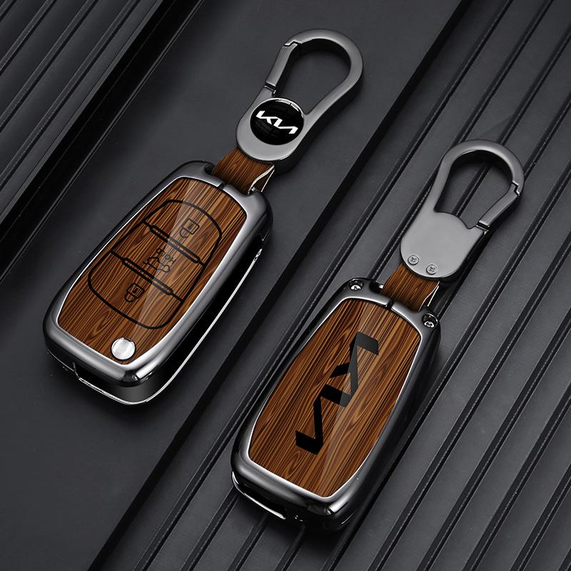 2026 Hot Car Sticker Zinc Alloy Car Key Case Cover Shell Fob Holder For KIA Sportage Rio 3 Soul Optima Ceed Pro K5 K2 Pride Keyl