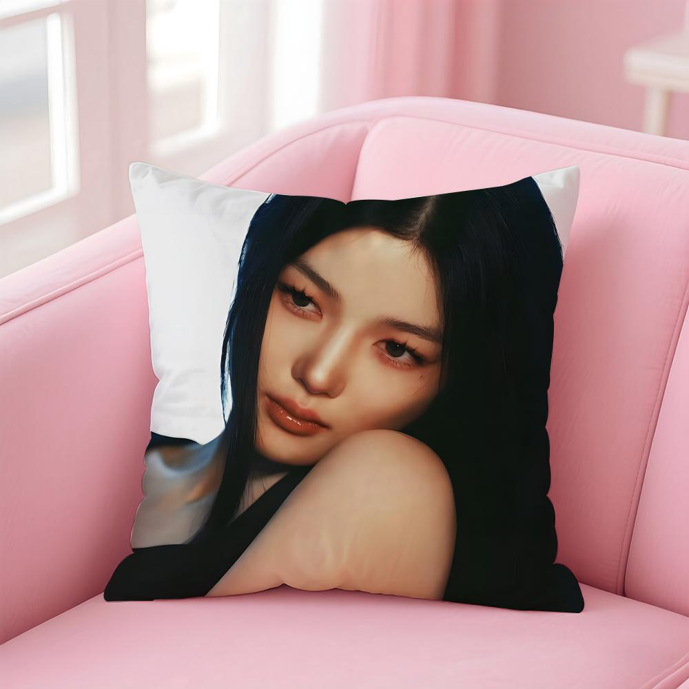 Горячая K-pop Очаровательная корейская актриса ККим Юджон Наволочка для подушки Короткий плюш Невидимая молния Комната Диван Наволочка