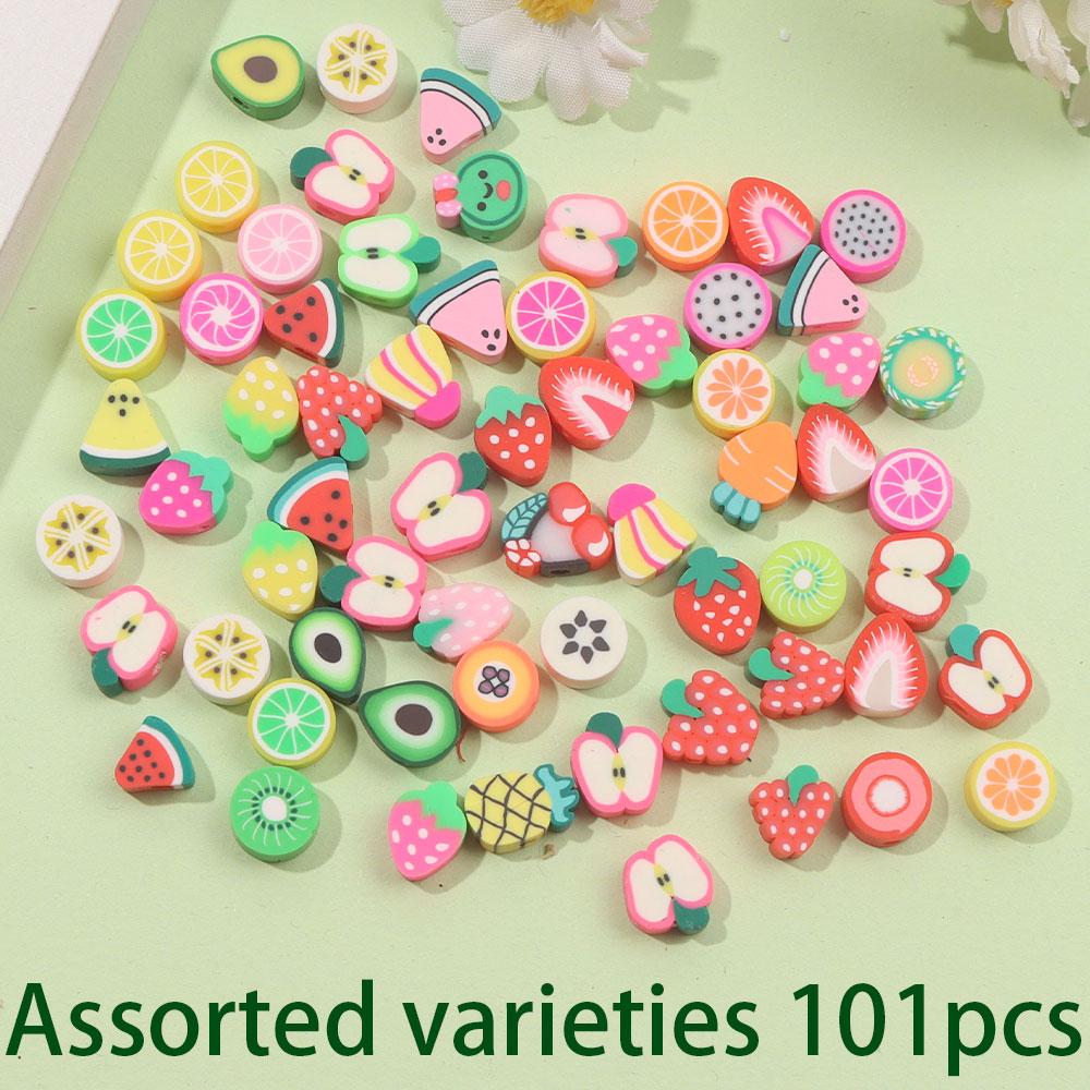 31/51/101 шт. смешанные полимерные глиняные разделительные бусины, креативные мягкие керамические декоративные бусины, браслет на лодыжку для лета и пляжа своими руками