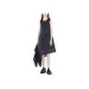 Y-3 SS23 Solid Color Asymmetrical Hem Sleeveless Dress Women Dresses Black H63039