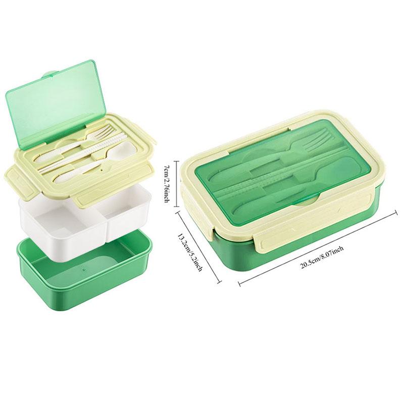 Бытовой ланч-бокс большой вместимости - Студенческий ланч-бокс с отделениями, Ланч-бокс для фруктов, Ланч-бокс с отделением для разогрева в микроволновой печи