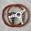 350mm 14Inch Indy Heritage Steering Wheel Classic Wood Grain Racing Sports Steering Wheel PC-ST54