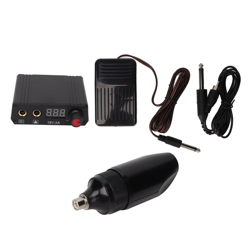 Набор тату-ручек ЖК-дисплей Двойной режим Разъем RAC Роторная Короткая Тату-машинка Набор Черный