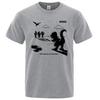 Vintage Dinosaur Graphic T‑Shirt Funny Meme Print Oversized Crew Neck Short Sleeve Unisex Casual Streetwear Tee Top for Daily Party Outdoor Wear