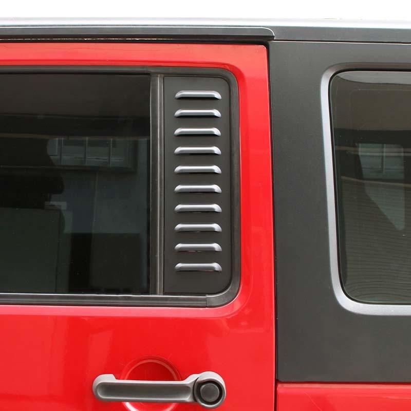 Накладка на заднее окно автомобиля, декоративная рамка для Jeep Wrangler JK 2007-2017, 4-дверная версия, металлические автомобильные аксессуары