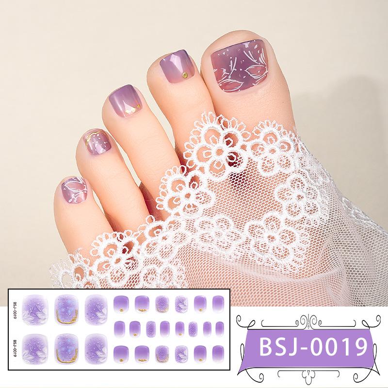 New Gel Manicure Stickers Toe Stickers Waterproof Hot Stamping Semi-cured Nail Stickers