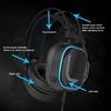 Профессиональные игровые наушники для киберспорта с RGB-подсветкой, накладные проводные наушники с микрофоном для ноутбуков и компьютеров