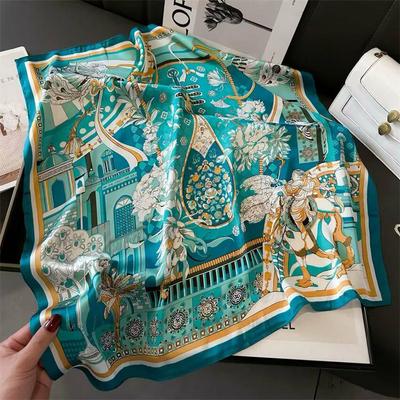 Luxury Design Women Silk Scarf Hair Scarves Square Print Headscarf 70cm Summer Shawl Designer Hijab Wrap Headband Bandana Lady