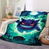 1pc Ghostly Pokémon Blanket Soft All Season Throw with Vibrant Design, Perfect for Home, Travel, and Gifts, Ideal for Naps and Camping