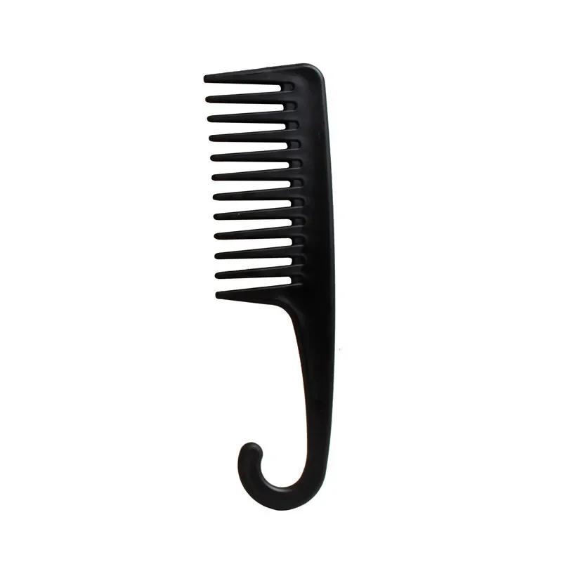 Wet Hair Curling Comb Heat Resistant and Antistatic Bath Comb Wide Toothed Hair Combing Tool with Hook