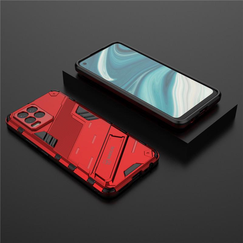 Противоударный чехол для OPPO Realme 7 8 Pro Bracket Rugged Anti-Fall Armor Stand Cover для Realme V13 V15 Q3 Q3i C15 C12 Narzo 20
