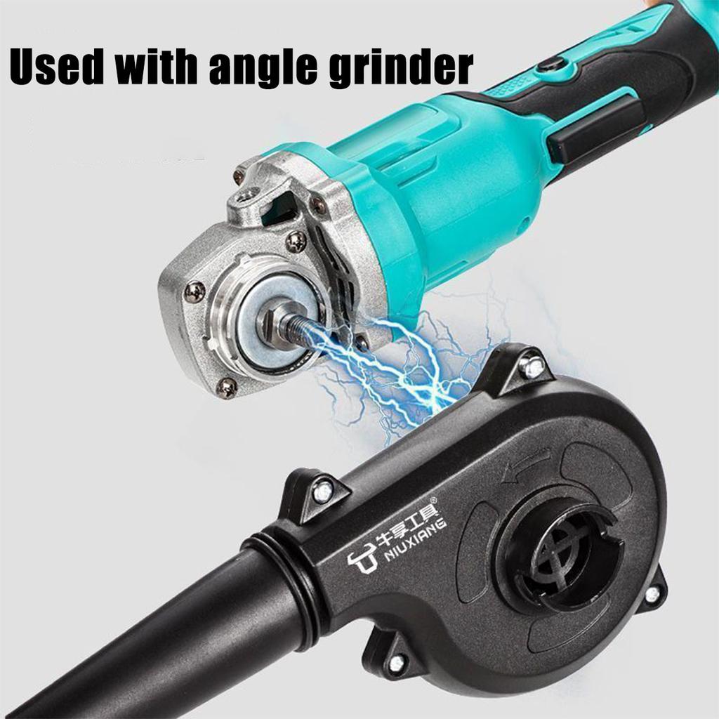 Мини-воздуходувка угловая шлифовальная машина изменена на воздуходувку компактную для надувания, выдувания листьев, пыли, чистки автомобиля принадлежности для выдувания
