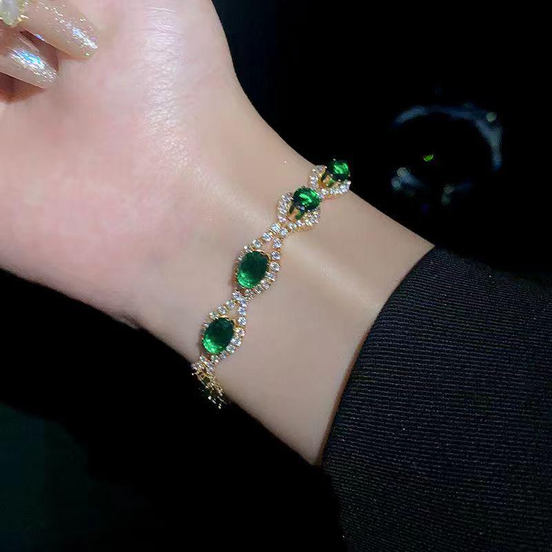 Элегантный цирконовый браслет для женщин - Роскошный, изысканный, кристальный дизайн, браслет с изысканным штрихом.