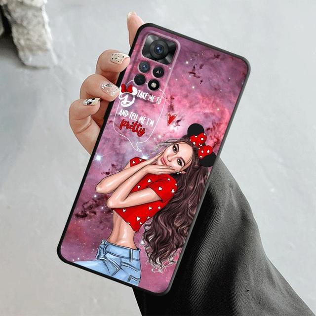 Чехол для телефона Xiaomi Redmi Note 12 11t 11s 11 10 8 Pro 9 9s 9t 8t для Mi 10 8 9a 9c 10c K40 в виде ракушки для мамы, принцессы, для маленьких девочек и женщин