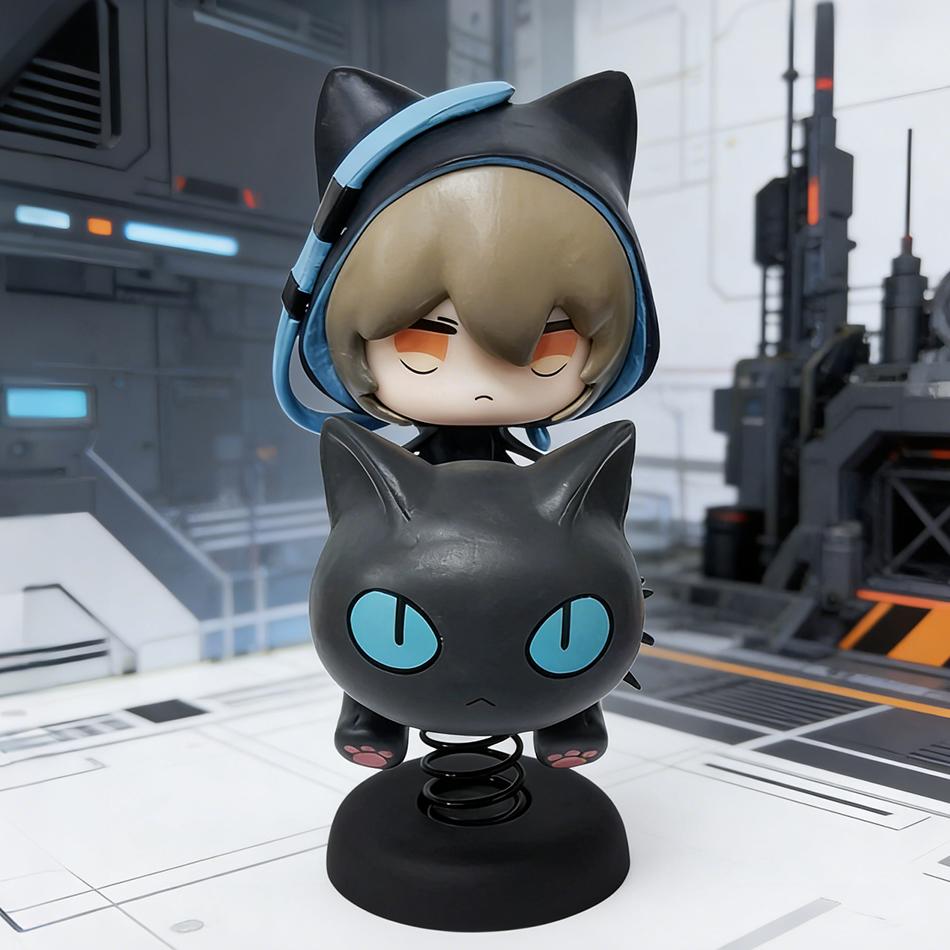 Подарок APEX-TOYS Arknights Счастливый Шейк Фантом Q-версия Качающаяся Музыкальная Аниме Фигурка ПВХ Модель Коллекционная для Мальчиков