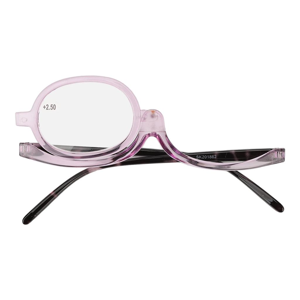 Очки для макияжа с одинарной линзой, увеличительные, откидные, вращающиеся очки для макияжа для глаз +2.50