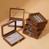 Velvet Jewelry Organizer Simple Ring Display Holder Fashion Wooden Jewelry Box Jewelry Storage