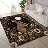 Multiple sizes Moonlit Rabbit Rug Pattern Carpet for Living Room Bedroom Sofa Home Decor Non-slip Floor Mat Luxury Gift