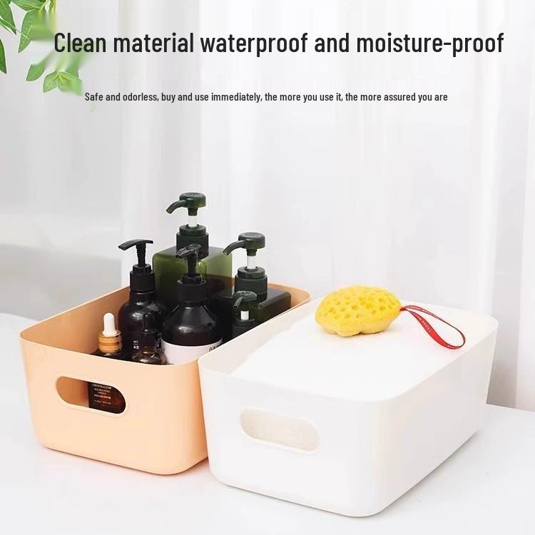 Desktop Storage Box: Rectangular Organizer for Cosmetics, Snacks, and Sundries