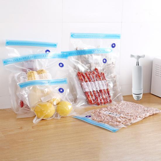 Yousheng 10Pcs Reusable Vacuum Seal Bags Food Grade BPA Free Leak Resistant Portable Easy To Use Vacuum Storage Bags