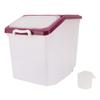 Rice Container PP Sealed Clear Rice Dispenser Flour Storage Bin with Cup for Kitchen Grain Dry Food Pet Food