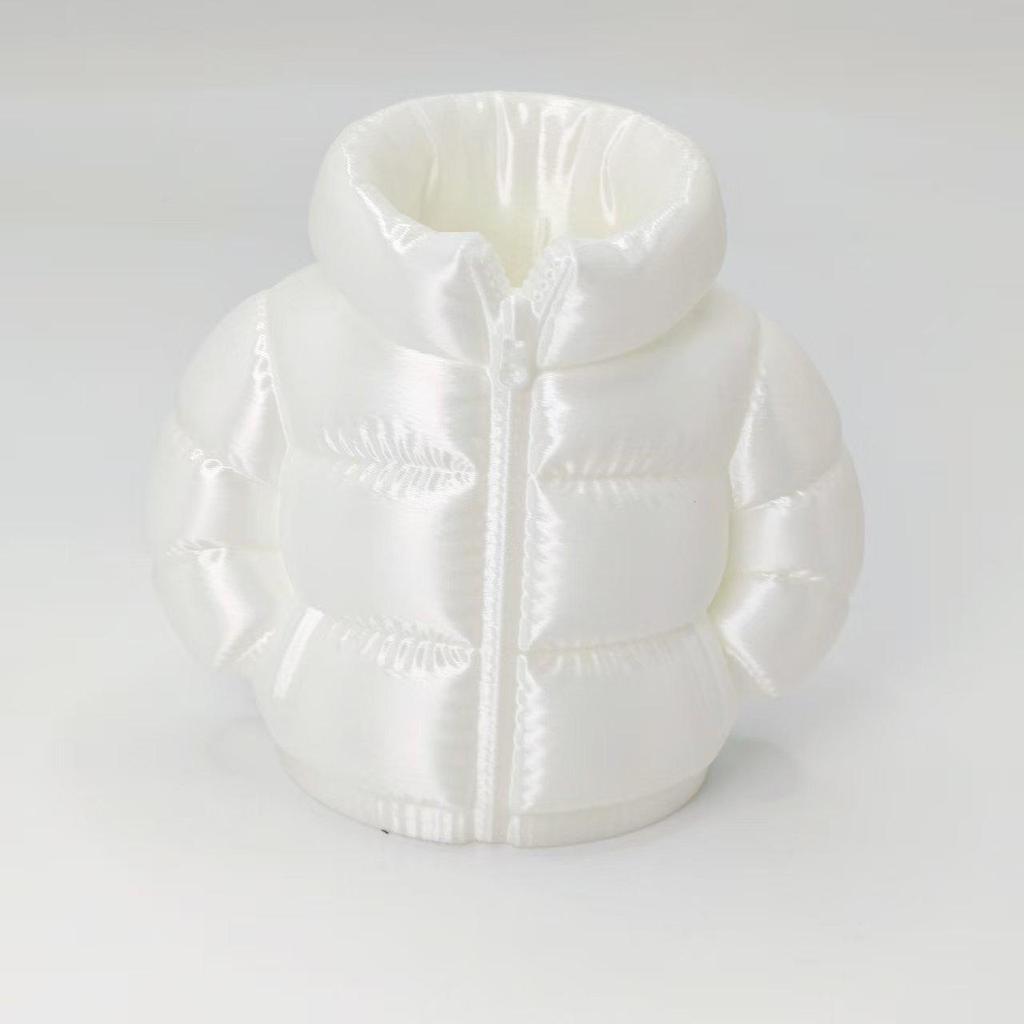 3D Printed Down Jacket Pen Holder: Stylish & Creative Desktop Organizer Gift for Students