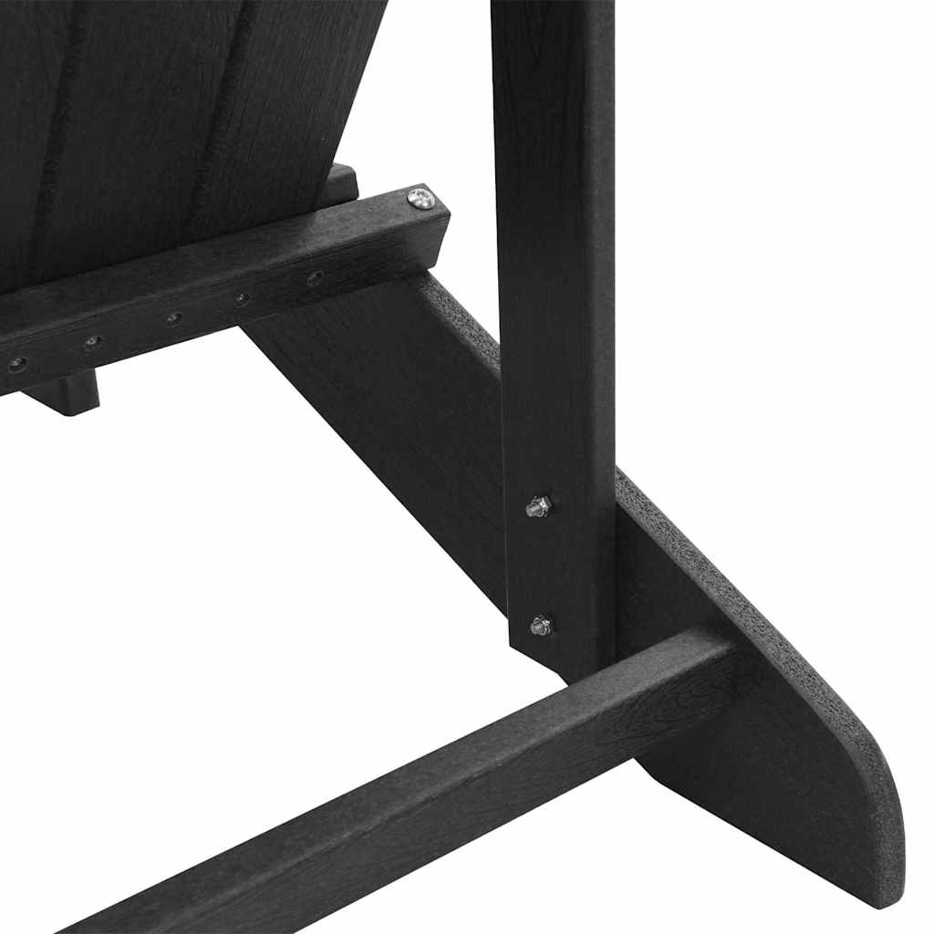 Adirondack Chair Black 82 x 74 x 92 cm HDPE