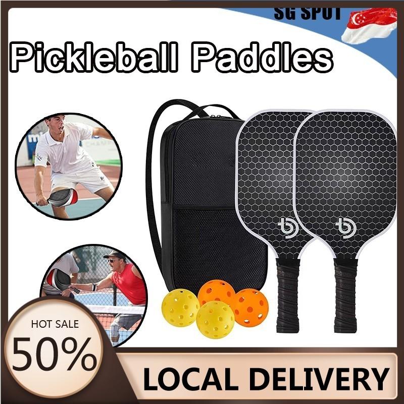 Пэддлы для пиклбола Нескользящая рукоятка Графитовая поверхность Портативный набор ракеток для уличных видов спорта