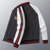 Men's Trendy Color-Block Baseball Collar Jacket - Spring/Autumn