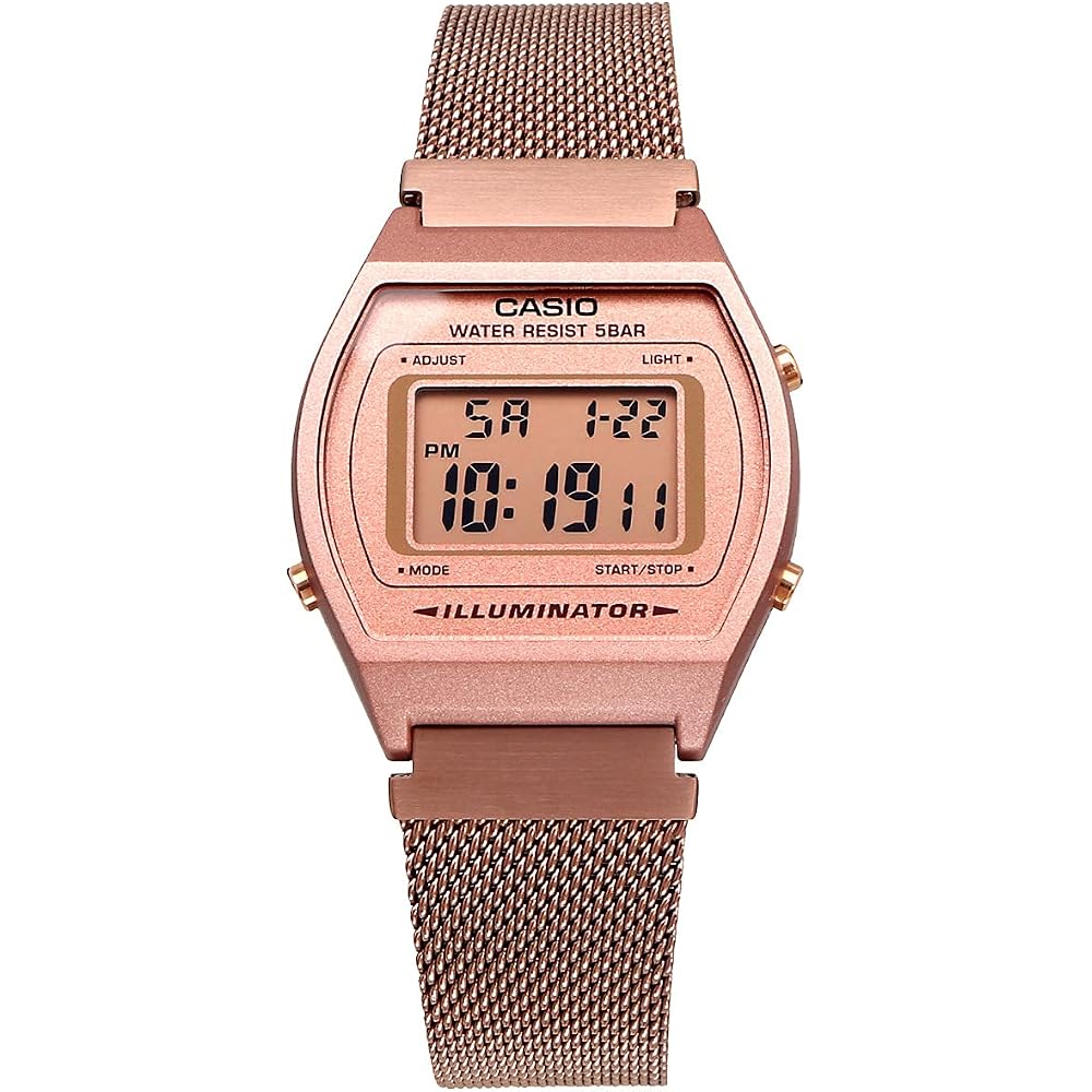 Casio CASIO Цифровые часы Винтажная серия B640WMR-5A Унисекс Розовое золото Металлический сетчатый ремешок Зарубежные М...