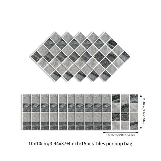 15шт 3D наклейка водонепроницаемая мозаика настенная анти-масло кухня ванная комната DIY декор