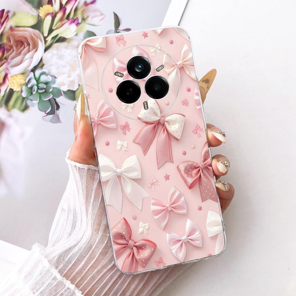 Clear Cover For Realme 14 Pro Case RMX5056 Cute Cat Fashion Butterfly Funny Painted Bumper For Real me 14 Pro Casing