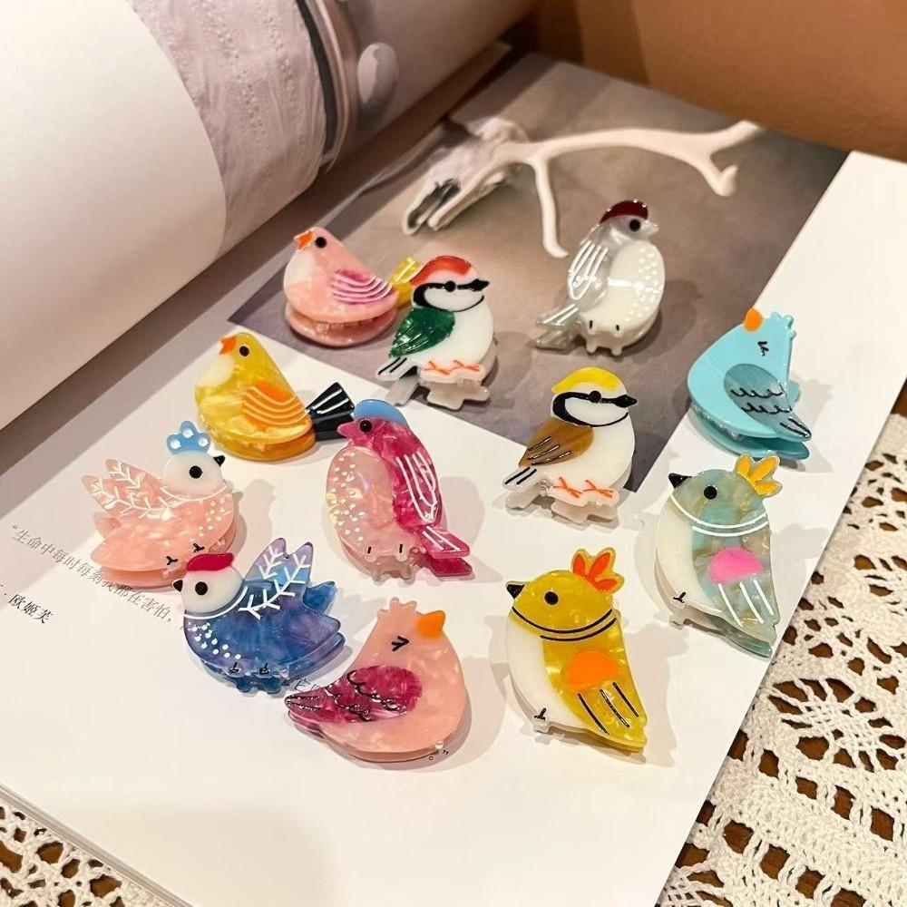 Mini Size Bird Hair Claw Acetate Women's Hairpin Cute Hair Clip