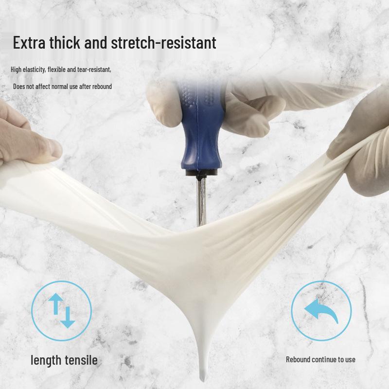 Hermes Sterile Latex Gloves - Powder-Free, Textured, Individually Packaged for Beauty and Cleaning