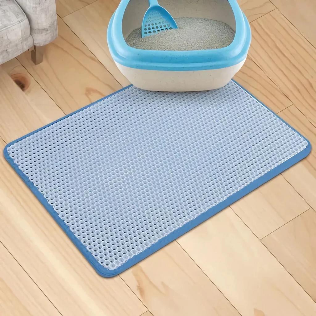 Waterproof Pet Cat Litter Mat Double Layer EVA Foldable Litter Trapping Carpet Bed Pads for Cats Pet Cleaning Supplies